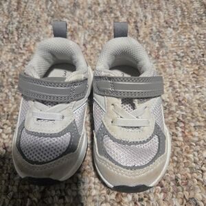 Kids Gray and White Sneakers